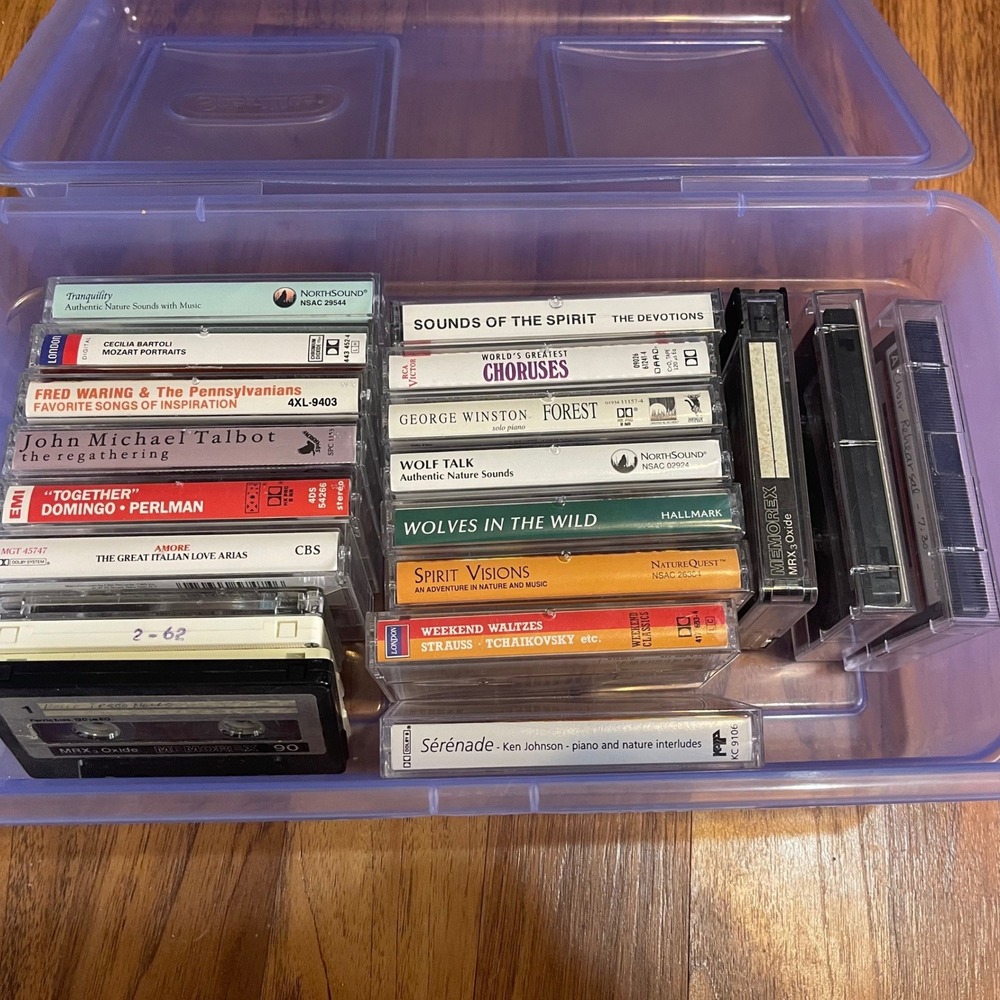 Cassette Tape Lot 18pc Classical Nature New Age George Winston Phantom Case
